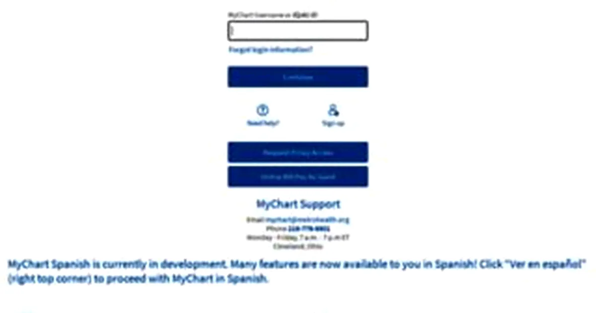 metrohealth mychart
