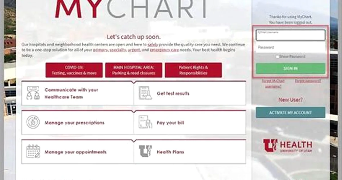 mychart utah